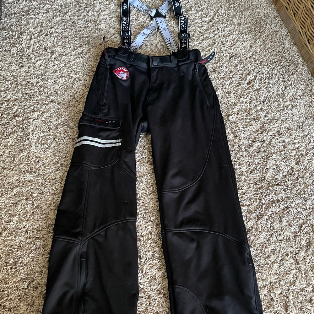Canada weather gear snow overall bib pants women medium